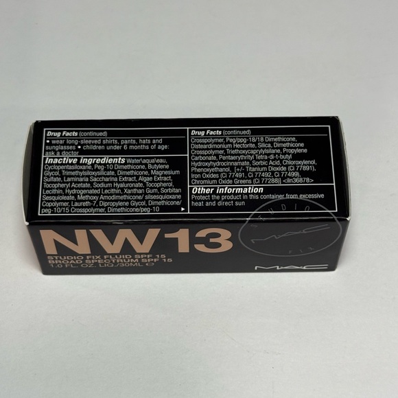 MAC NW13 Studio Fix Fluid SPF15 24HR Matte Foundation + Oil Control NEW - Picture 7 of 9